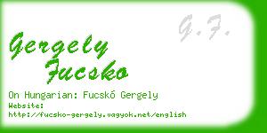 gergely fucsko business card